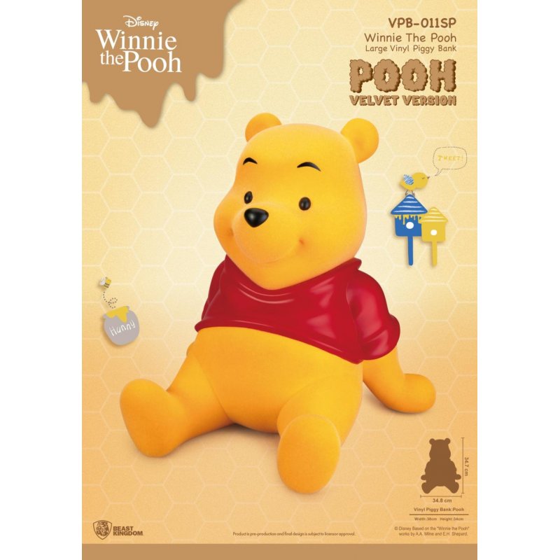 WINNIE L'OURSON - Winnie "Version Velours" - Tirelire 34cm