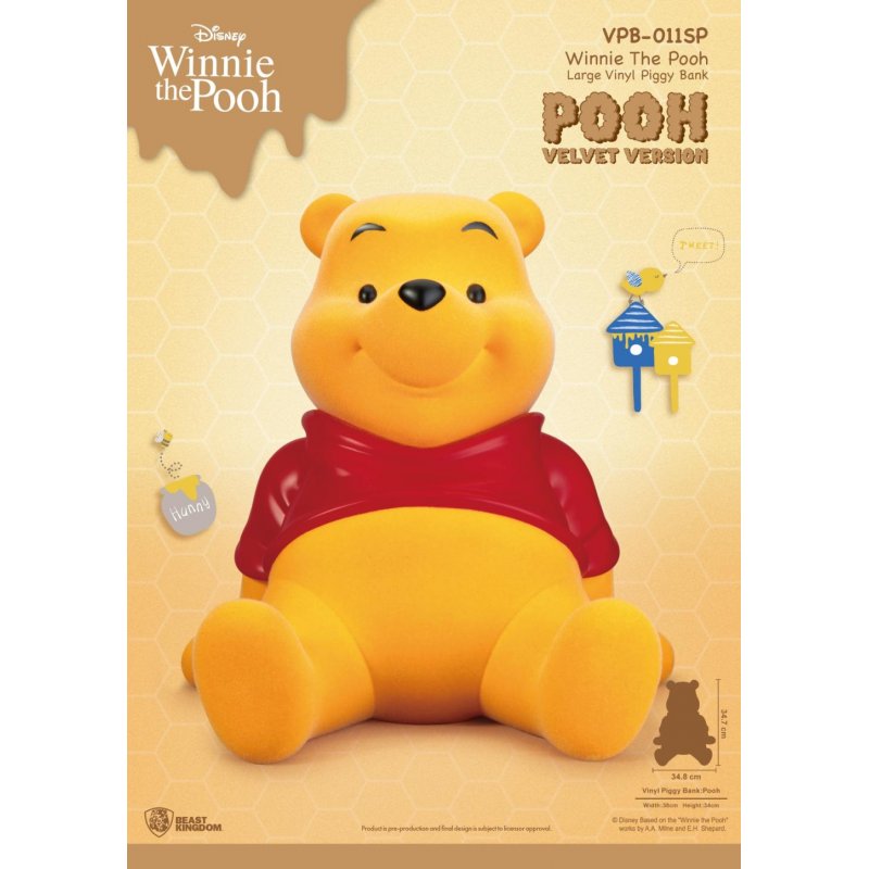 WINNIE L'OURSON - Winnie "Version Velours" - Tirelire 34cm