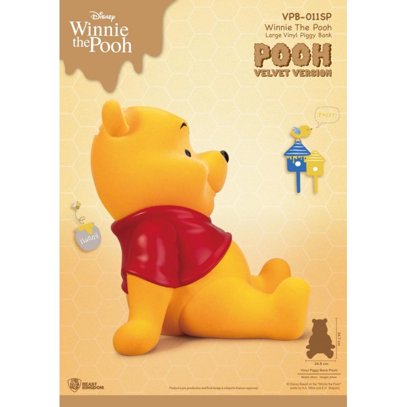 WINNIE L'OURSON - Winnie "Version Velours" - Tirelire 34cm