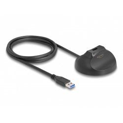 Magnetischer Standfuß USB-A 5 Gbps Docking Kabel (schwarz, 1,2 Meter)
