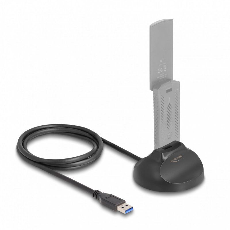 Magnetischer Standfuß USB-A 5 Gbps Docking Kabel (schwarz, 1,2 Meter)