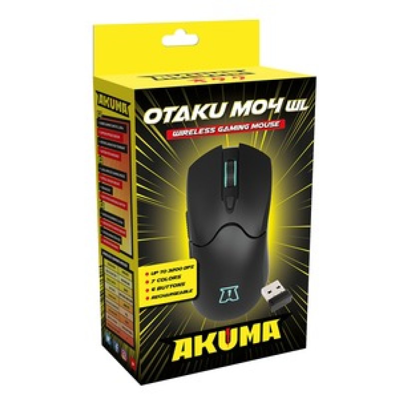 SOURIS GAMING OTAKU M04 WL 3200DPI 7 COULEURS SANS FIL NOIR