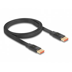 DisplayPort Flachbandkabel 8K 60Hz (schwarz, 1 Meter)
