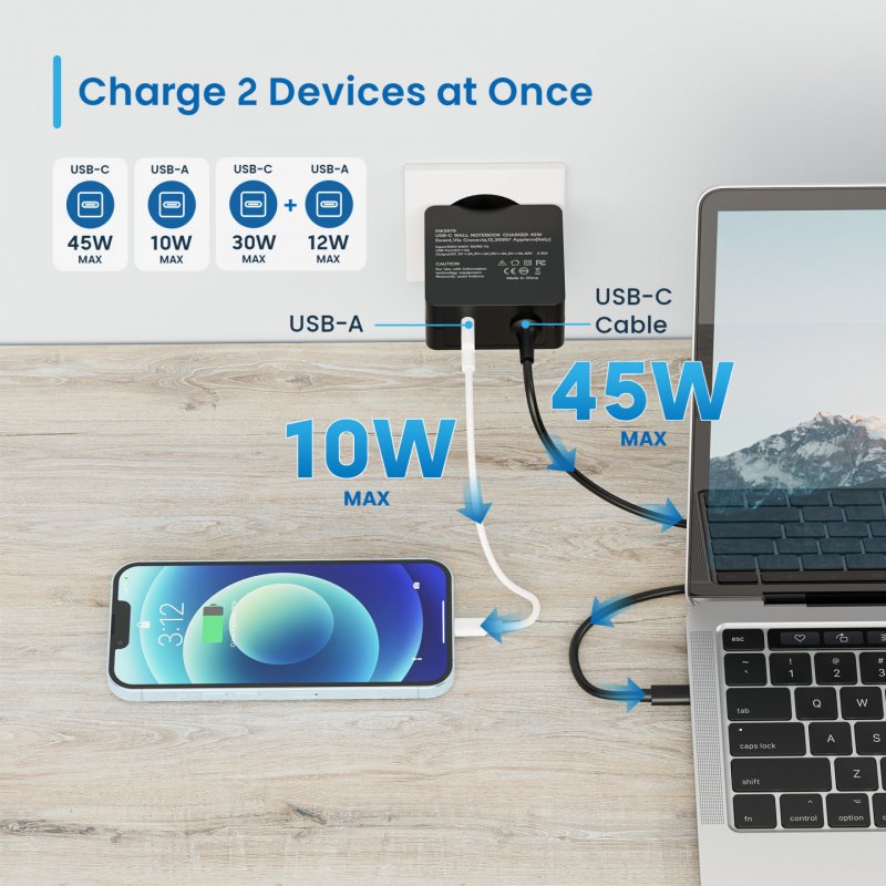 Ewent EW3979 chargeur d'appareils mobiles Ordinateur portable Noir Secteur Charge rapide Intérieure