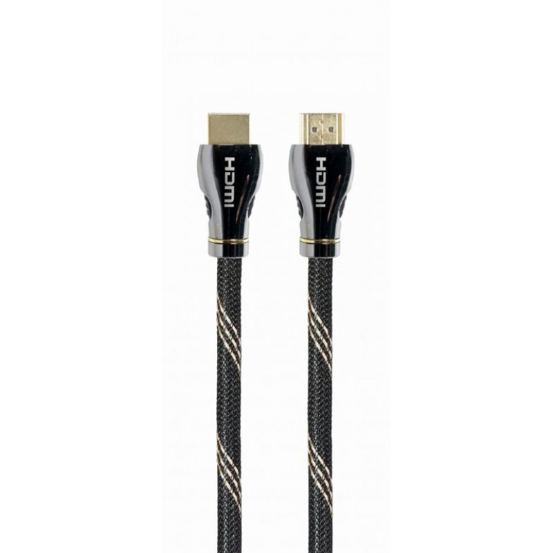CABLE HDMI 2.1 8K 60HZ GEMBIRD CCBP-HDMI8K-3M PREMIUM TRENZADO ETHERNET 3M NEGRO