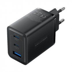 STOCKICX1 - Wall charger, Vention, FERB0-EU, 2xUSB-C, USB- A, 65W/65W/30W, GaN (black)
