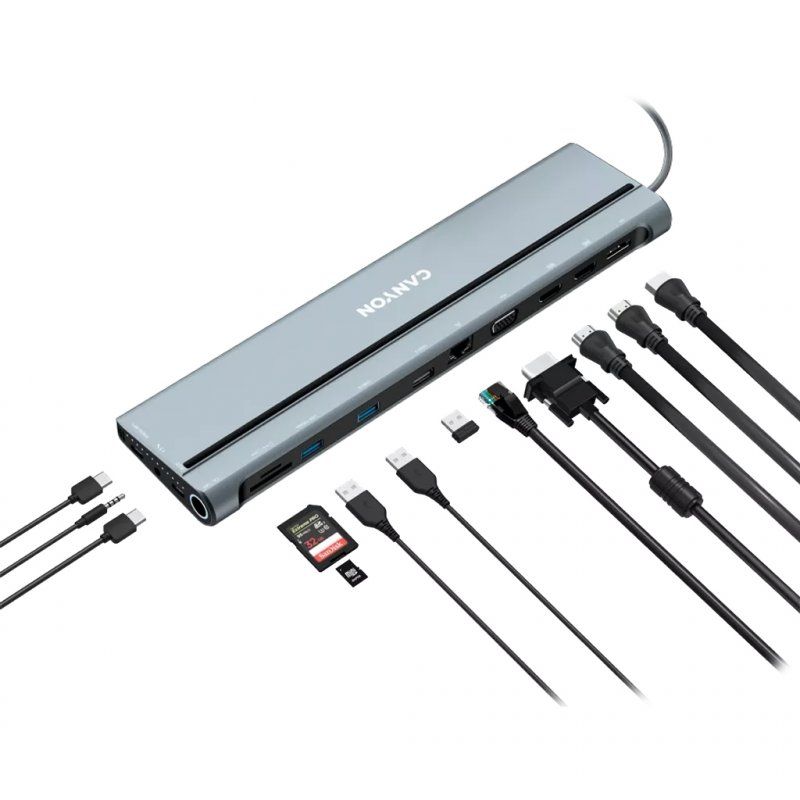 Canyon DS-90 USB 3.2 Gen 1 (3.1 Gen 1) Type-C Grey