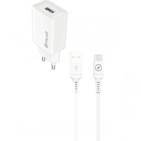 PACK CHARGEUR SECTEUR 12W CABLE USB-C BLANC
