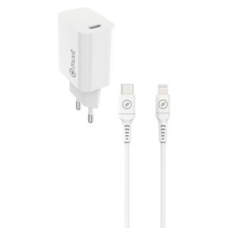 PACK CHARGEUR SECTEUR 20W CABLE LIGHTNING BLANC