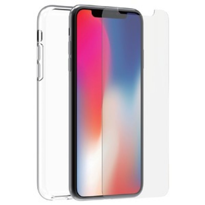 PACK COQUE RECYCLETEK VERRE TREMPE IPHONE XS/X