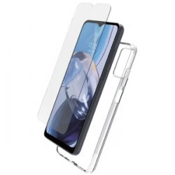 STARTER PACK COQUE SOUPLE VERRE TREMPE MOTOROLA E22i