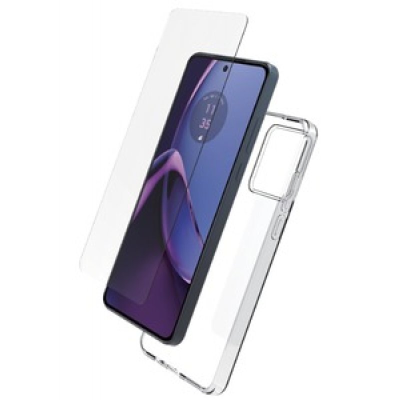 STARTER PACK COQUE SOUPLE VERRE TREMPE MOTOROLA G84