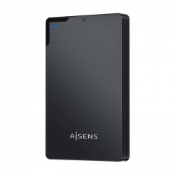 AISENS ASE-2520B Boîtier de disques de stockage Boîtier HDD Noir 2.5" Alimenté par port USB