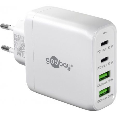 Goobay 64818 mobile device charger Headphones, Laptop, Smartphone White AC Fast charging Indoor