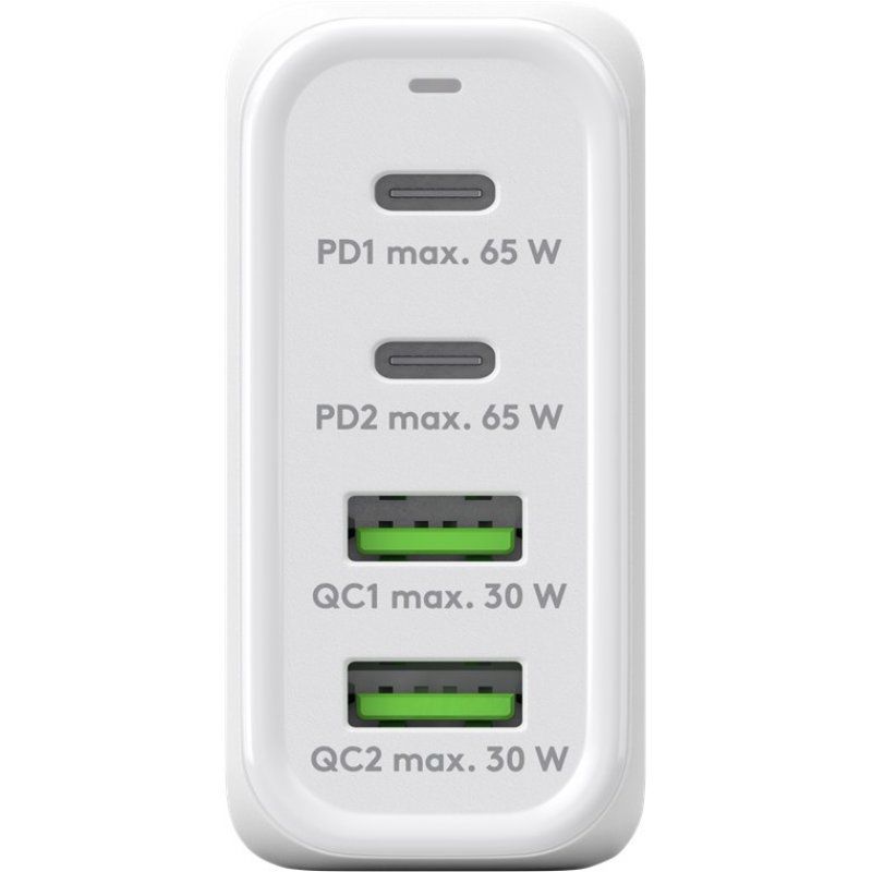 Goobay 64818 mobile device charger Headphones, Laptop, Smartphone White AC Fast charging Indoor