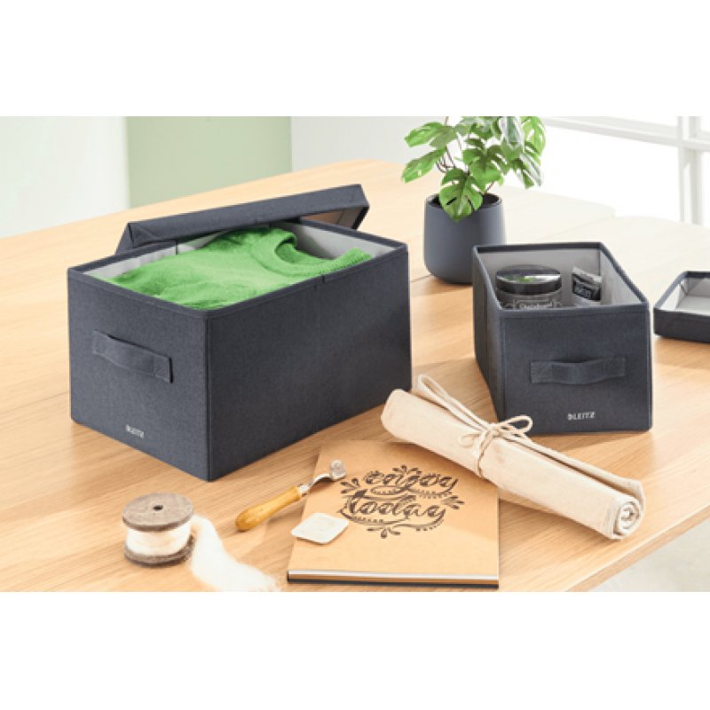 Leitz - Fabric Storage Box 2 Pieces - Grey
