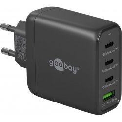 Goobay 64819 chargeur d'appareils mobiles Écouteurs, Ordinateur portable, Smartphone Noir Secteur Charge rapide