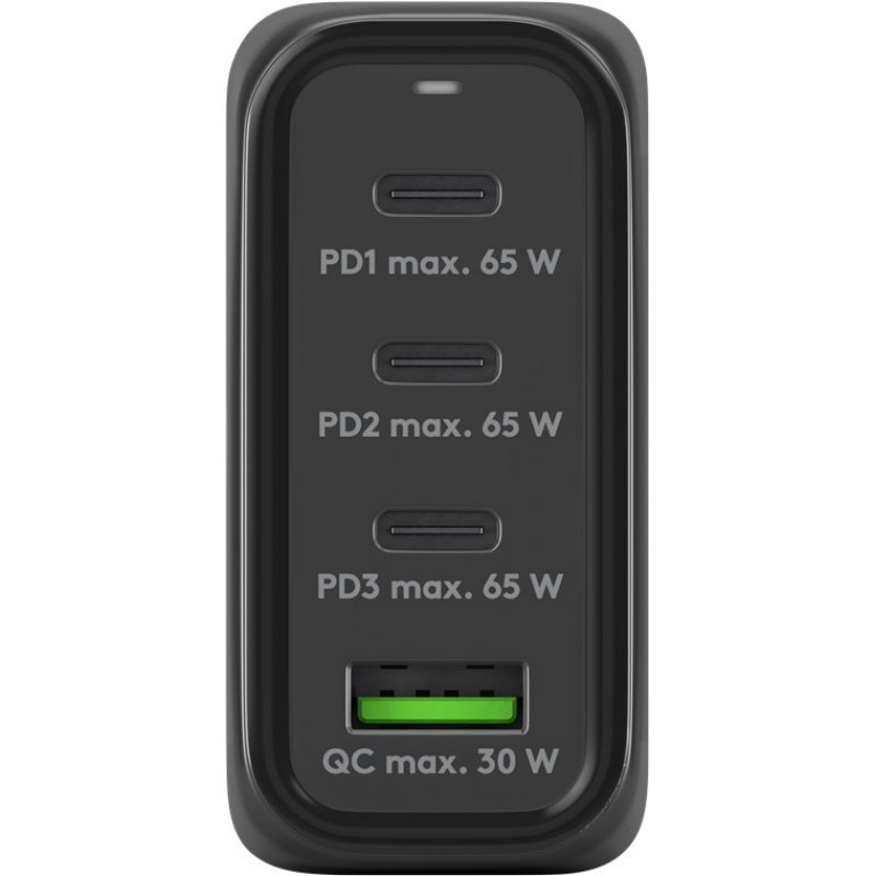 Goobay 64819 chargeur d'appareils mobiles Écouteurs, Ordinateur portable, Smartphone Noir Secteur Charge rapide