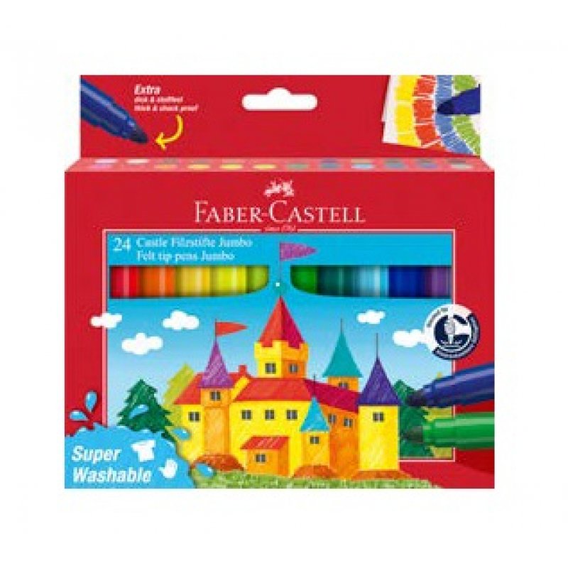Faber-Castell - Felt-tip pen Jumbo super washable (24 pcs) (154324)