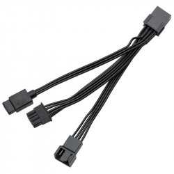 EK-Loop OmniLink Fan PWM D-RGB Signalsplitterkabel (schwarz, 10cm)