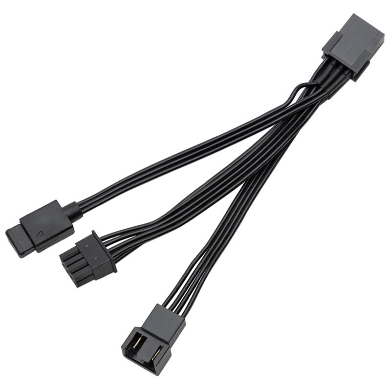 EK-Loop OmniLink Fan PWM D-RGB Signalsplitterkabel (schwarz, 10cm)