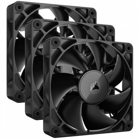 Corsair iCUE LINK RX120 12cm PWM Case Fans x3, Magnetic Dome Bearing, 2100 RPM, iCUE LINK Hub Included, Black