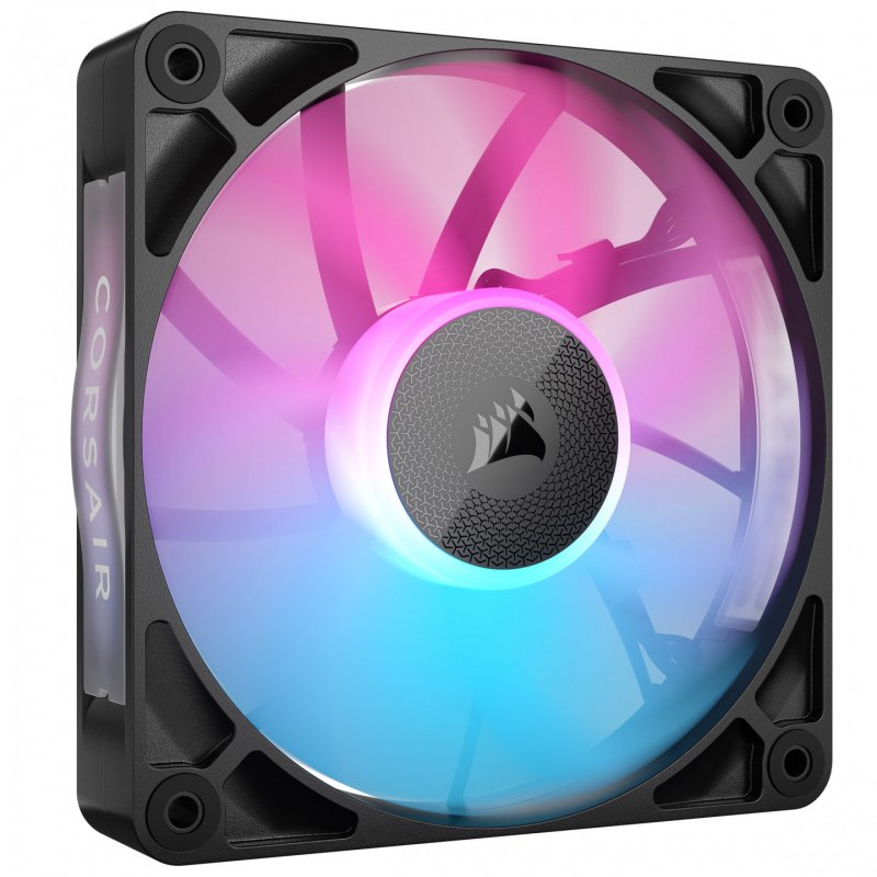 Corsair iCUE LINK RX120 RGB 12cm PWM Case Fan, 8 ARGB LEDs, Magnetic Dome Bearing, 2100 RPM, Black, Single Fan