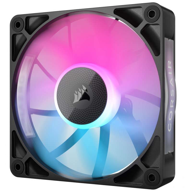 Corsair iCUE LINK RX120 RGB 12cm PWM Case Fan, 8 ARGB LEDs, Magnetic Dome Bearing, 2100 RPM, Black, Single Fan