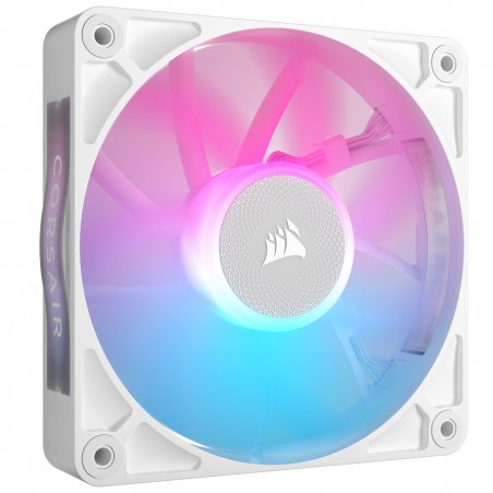 Corsair iCUE LINK RX120 RGB 12cm PWM Case Fan, 8 ARGB LEDs, Magnetic Dome Bearing, 2100 RPM, White, Single Fan