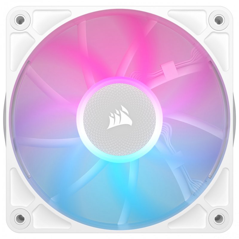 Corsair iCUE LINK RX120 RGB 12cm PWM Case Fan, 8 ARGB LEDs, Magnetic Dome Bearing, 2100 RPM, White, Single Fan