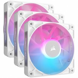 Corsair iCUE LINK RX120 RGB 12cm PWM Case Fans x3, 8 ARGB LEDs, Magnetic Dome Bearing, 2100 RPM, iCUE LINK Hub
