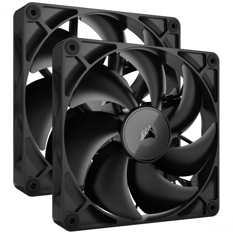 Corsair iCUE LINK RX140 14cm PWM Case Fans x2, Magnetic Dome Bearing, 1700 RPM, iCUE LINK Hub Included, Black