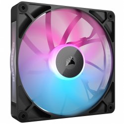 Corsair iCUE LINK RX140 RGB 14cm PWM Case Fan, 8 ARGB LEDs, Magnetic Dome Bearing, 1700 RPM, Black, Single Fan