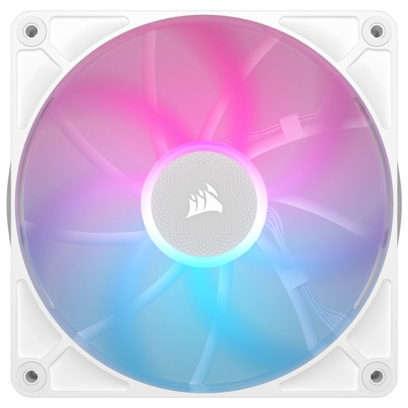 Corsair iCUE LINK RX140 RGB 14cm PWM Case Fan, 8 ARGB LEDs, Magnetic Dome Bearing, 1700 RPM, White, Single Fan