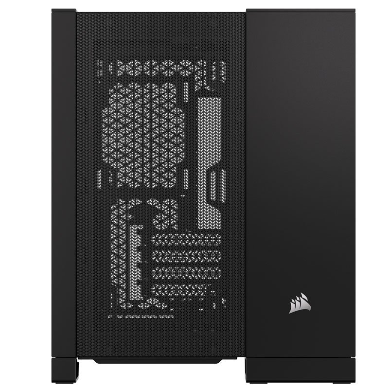 Corsair 2500D Airflow Dual Chamber Gaming Case w/ Glass Window, Micro ATX, No Fans Inc., Fully Mesh Panelling, USB-C,
