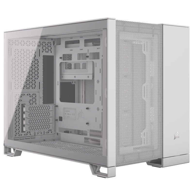 Corsair 2500D Airflow Dual Chamber Gaming Case w/ Glass Window, Micro ATX, No Fans Inc., Fully Mesh Panelling, USB-C,