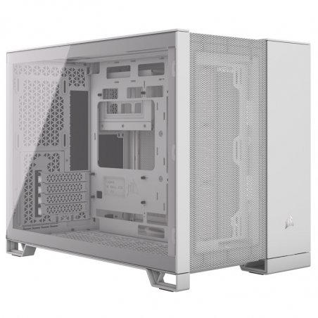 Corsair 2500D Airflow Dual Chamber Gaming Case w/ Glass Window, Micro ATX, No Fans Inc., Fully Mesh Panelling, USB-C,