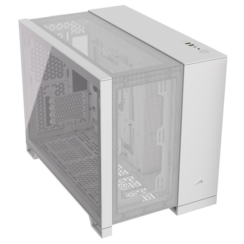 Corsair 2500D Airflow Dual Chamber Gaming Case w/ Glass Window, Micro ATX, No Fans Inc., Fully Mesh Panelling, USB-C,