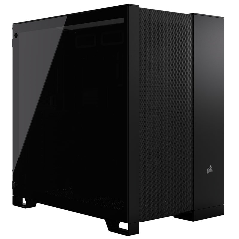 Corsair 6500D Airflow Dual Chamber Gaming Case w/ Glass Window, ATX, No Fans Inc., Fully Mesh Panelling, USB-C, Black