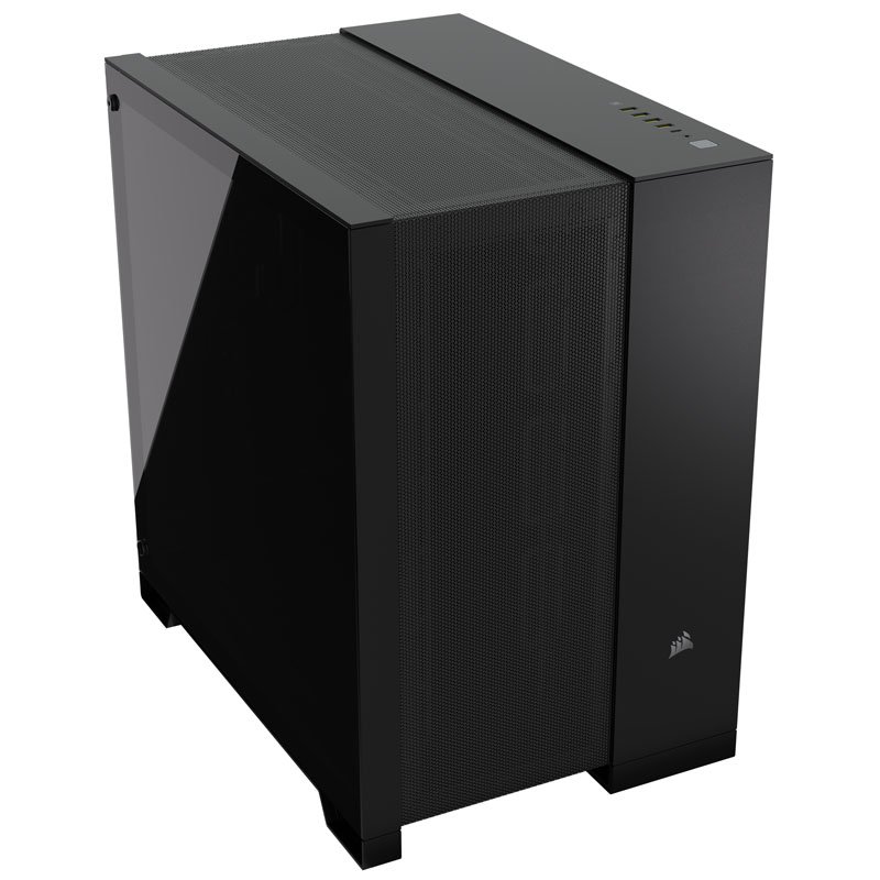 Corsair 6500D Airflow Dual Chamber Gaming Case w/ Glass Window, ATX, No Fans Inc., Fully Mesh Panelling, USB-C, Black