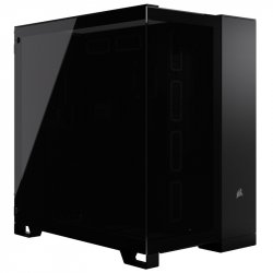 Corsair 6500X Dual Chamber Gaming Case w/ Glass Side & Front, ATX, No Fans Inc., Mesh Panels, USB-C, Black