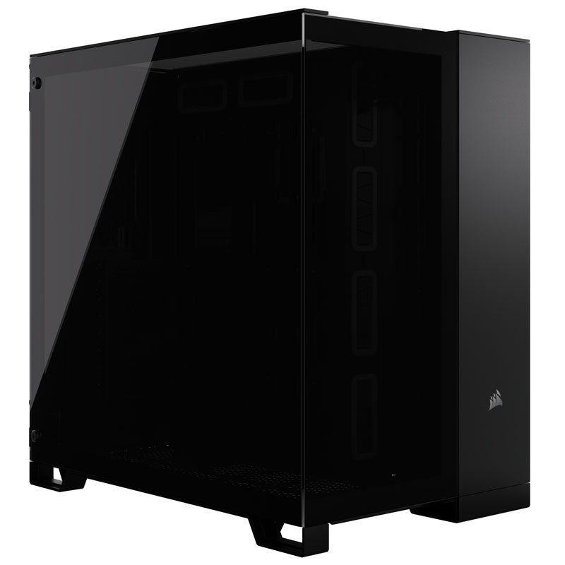 Corsair 6500X Dual Chamber Gaming Case w/ Glass Side & Front, ATX, No Fans Inc., Mesh Panels, USB-C, Black