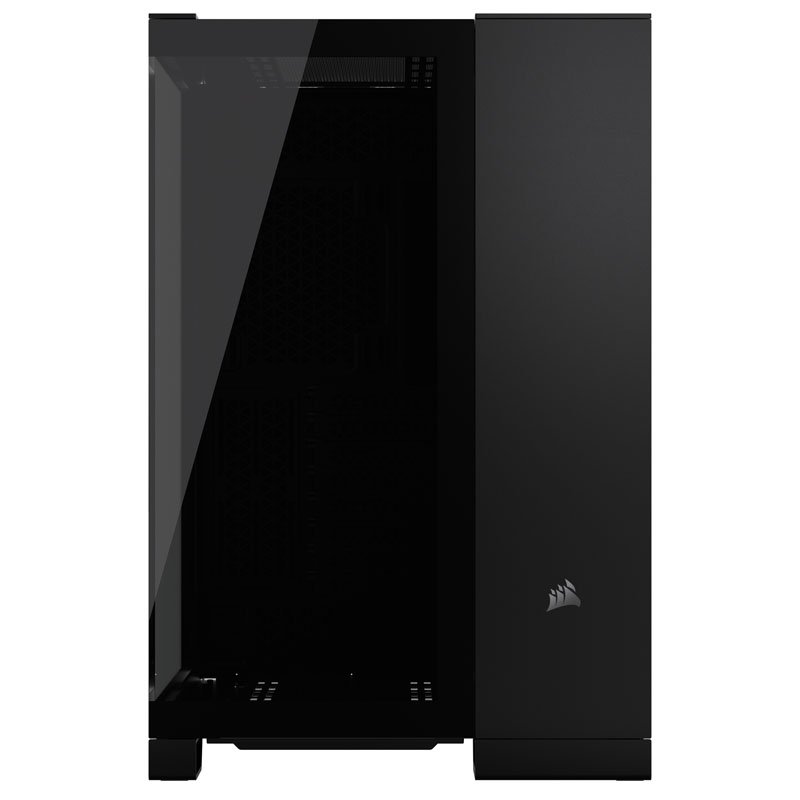 Corsair 6500X Dual Chamber Gaming Case w/ Glass Side & Front, ATX, No Fans Inc., Mesh Panels, USB-C, Black