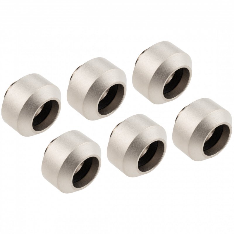 Optimus Hardtube Fittings, 14mm, 6er Pack mit Werkzeug - Satin Nickel