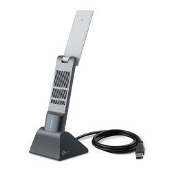 TP-LINK (Archer TX50UH) AX3000 High Gain Wireless USB Adapter, Dual Band, USB 3.0, MU-MIMO, OFDMA, WPA3, Cradle