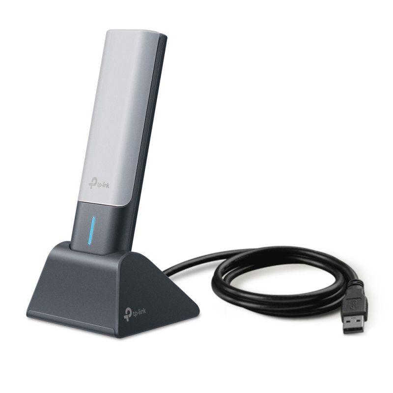 TP-LINK (Archer TX50UH) AX3000 High Gain Wireless USB Adapter, Dual Band, USB 3.0, MU-MIMO, OFDMA, WPA3, Cradle