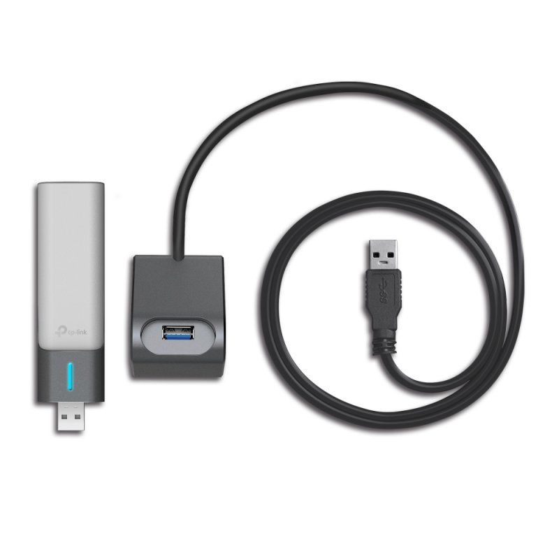 TP-LINK (Archer TX50UH) AX3000 High Gain Wireless USB Adapter, Dual Band, USB 3.0, MU-MIMO, OFDMA, WPA3, Cradle