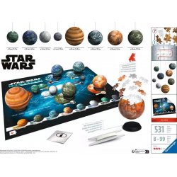 Star Wars Puzzle 3D Planètes de la galaxie Star Wars (531 pièces)