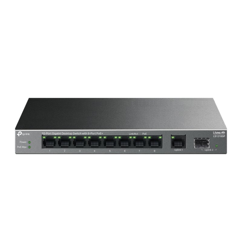TP-Link LiteWave 10-Port Gigabit Desktop Switch with 8-Port PoE 