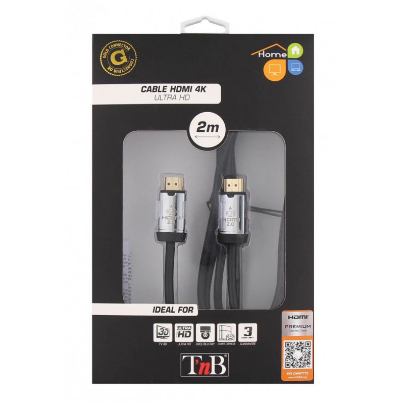 T'nB Cable HDMI 2.0 4k M/m 2m